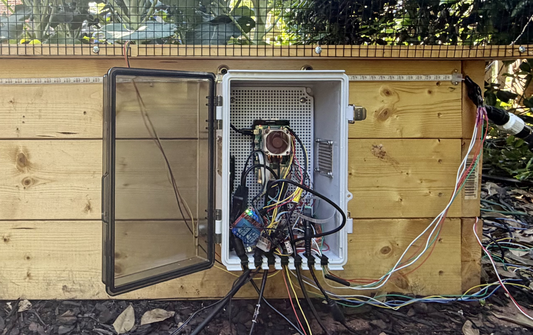 Soil sensor and weatherproof electronics box